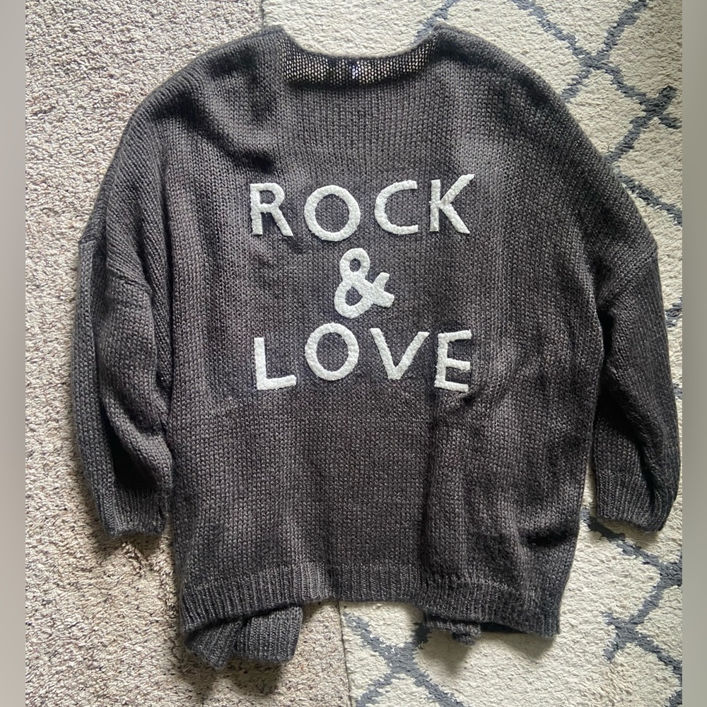 “Rock & Love” Cardigan Sweater
